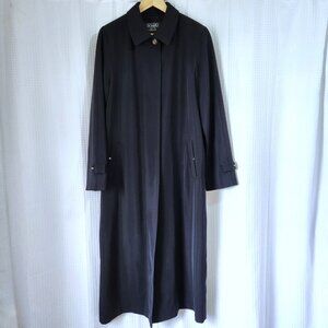 Novelti Long Coat Womens 9/10 Blue Polyester Pockets Lined Novelty for Lindor